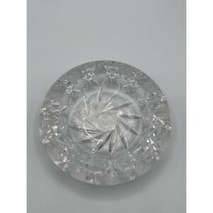 Vintage‎ Solid Crystal Glass Ashtray